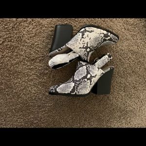 Snake Skin Mules